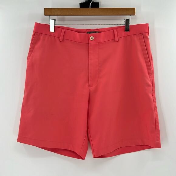 Peter Millar Men's Wicking Shorts - Salmon - 38 - Picture 1 of 7